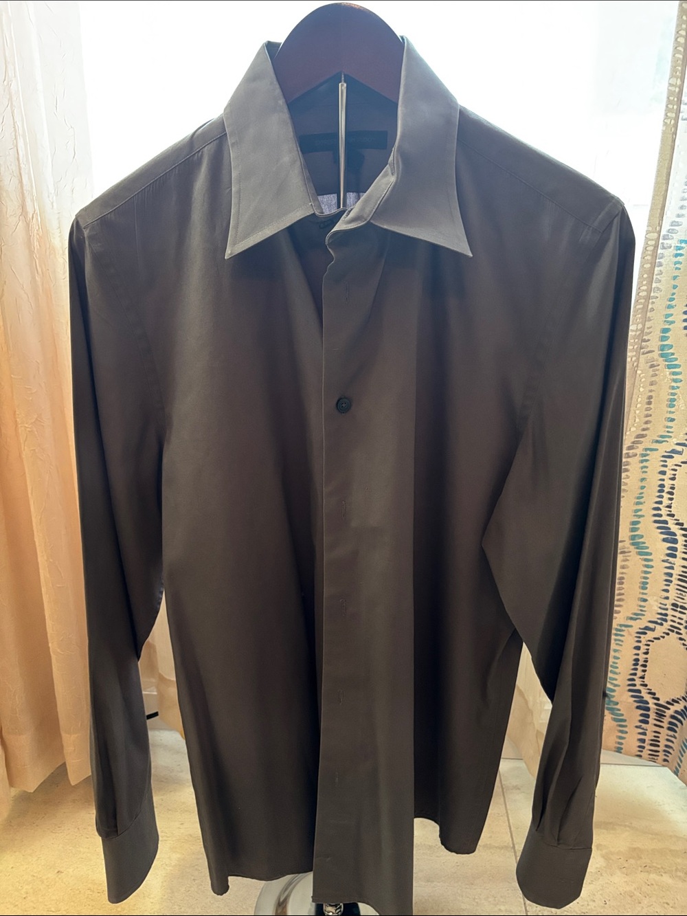 Classic Men's Button-Up Shirt in Grey